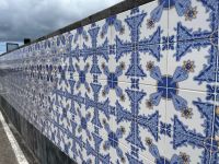 Fliesen am Hafen, Ponta Delgada, São Miguel, Azoren, Portugal