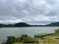 Blick auf den Lagoa das Furnas, São Miguel, Azoren, Portugal