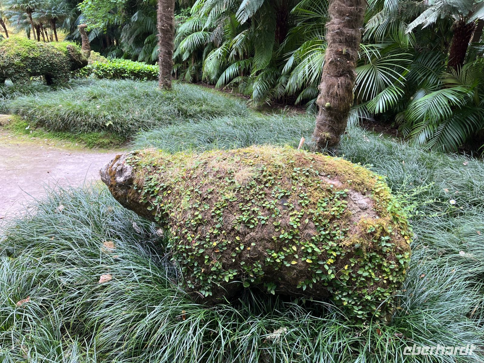Figur im Park Terra Nostra, Furnas, São Miguel, Azoren, Portugal
