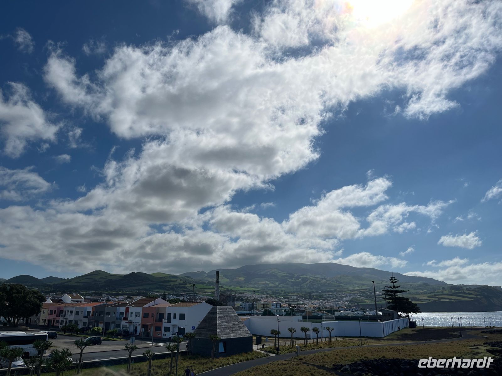 Stadtpromenade von Lagoa, São Miguel, Azoren, Portugal