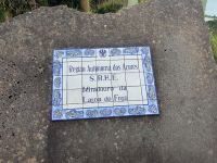 Schild Lagoa do Fogo am zweiten Aussichtspunkt, São Miguel, Azoren, Portugal