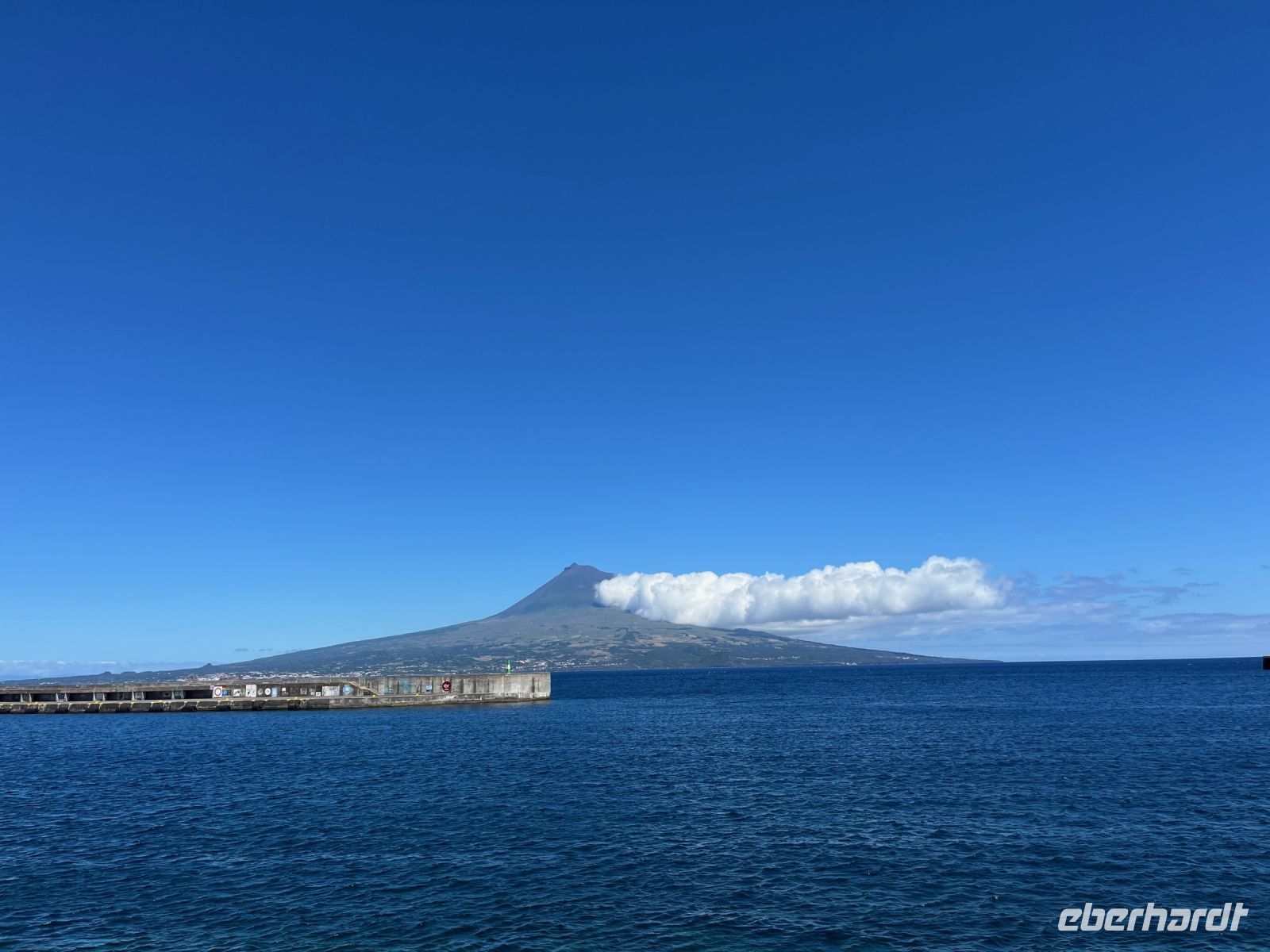 Blick auf den Berg Pico, Horta, Faial, Azoren, Portugal