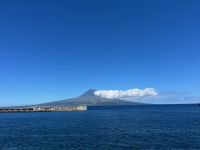 Blick auf den Berg Pico, Horta, Faial, Azoren, Portugal