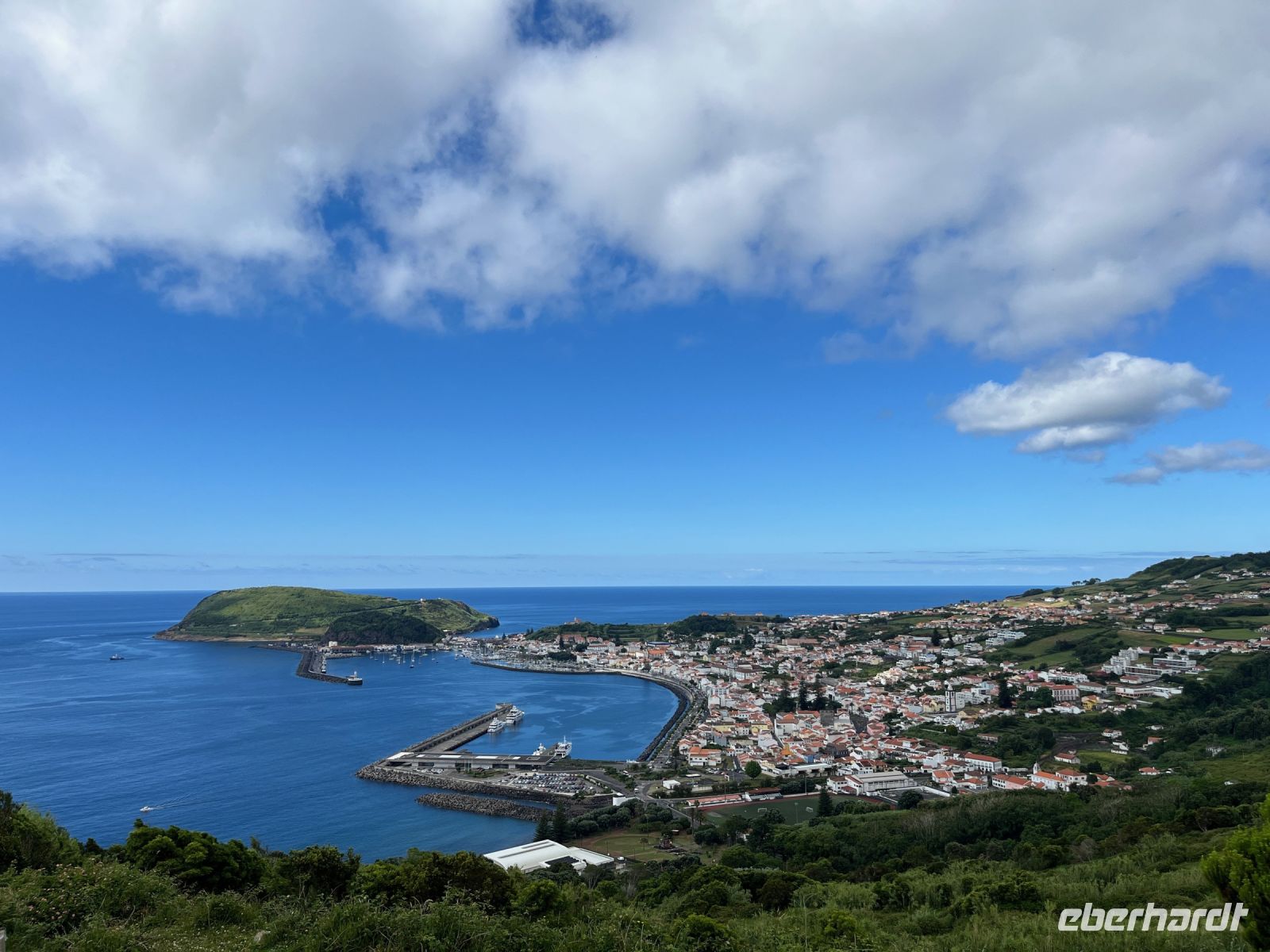 Blick auf Horta, Faial, Azoren, Portugal