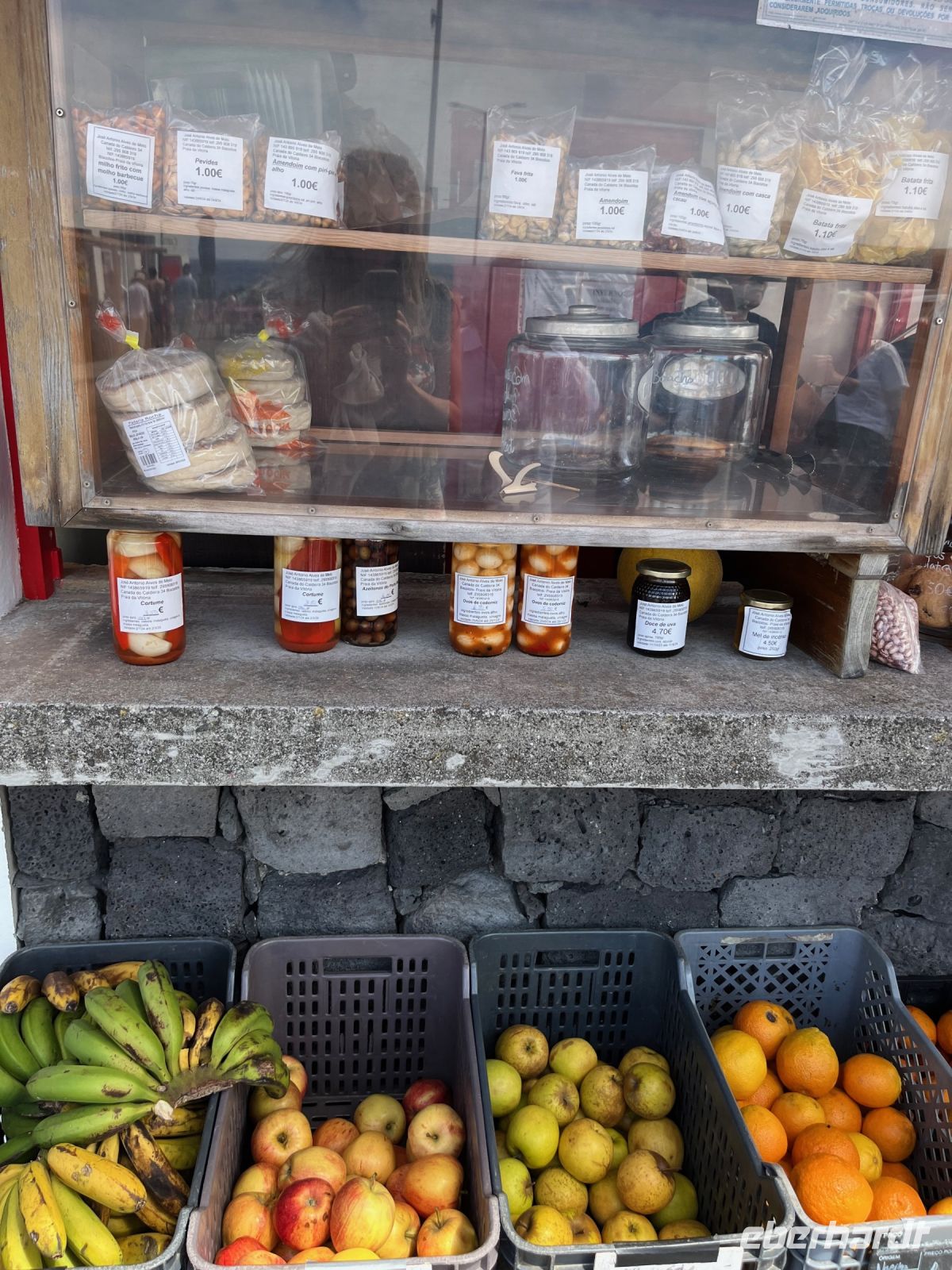 Stand Strand dos Biscoitos, Teceira, Azoren, Portugal