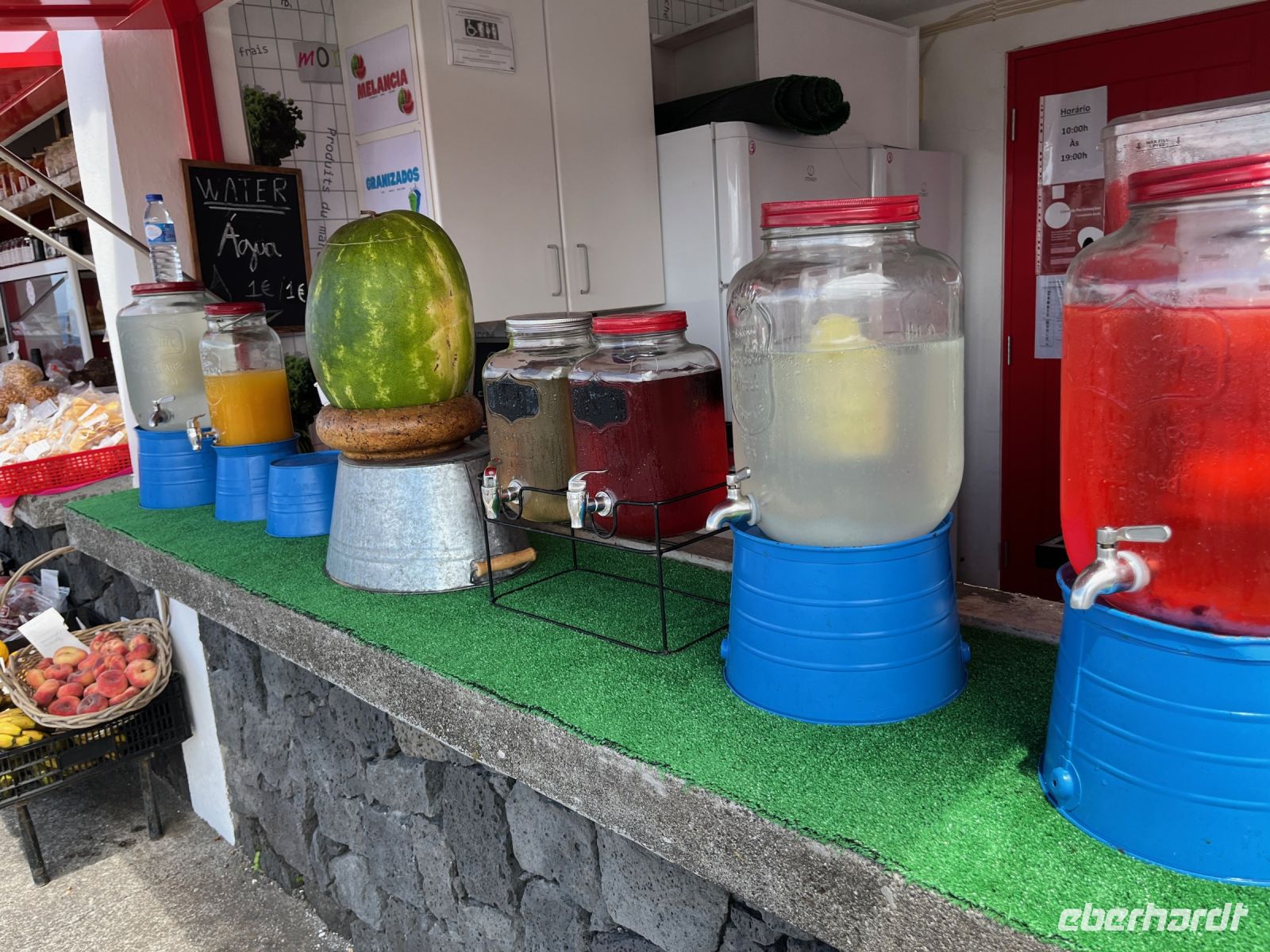 Stand Strand dos Biscoitos, Teceira, Azoren, Portugal