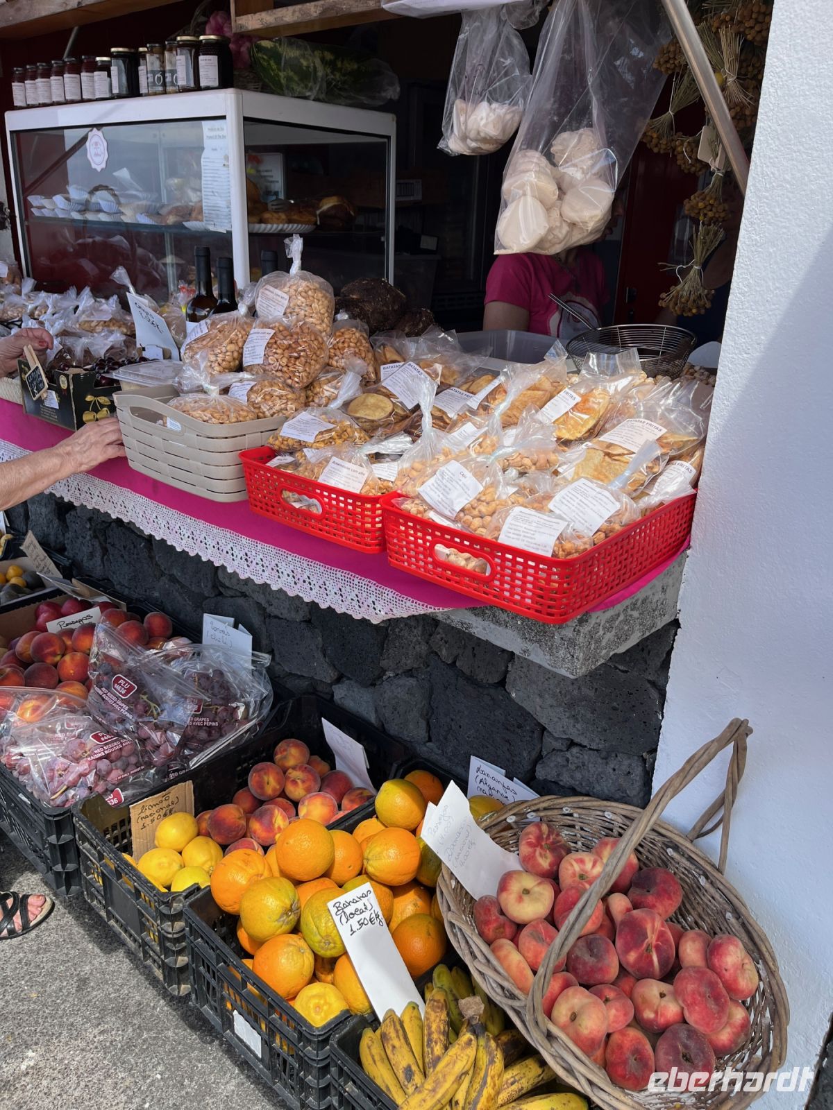Stand Strand dos Biscoitos, Teceira, Azoren, Portugal