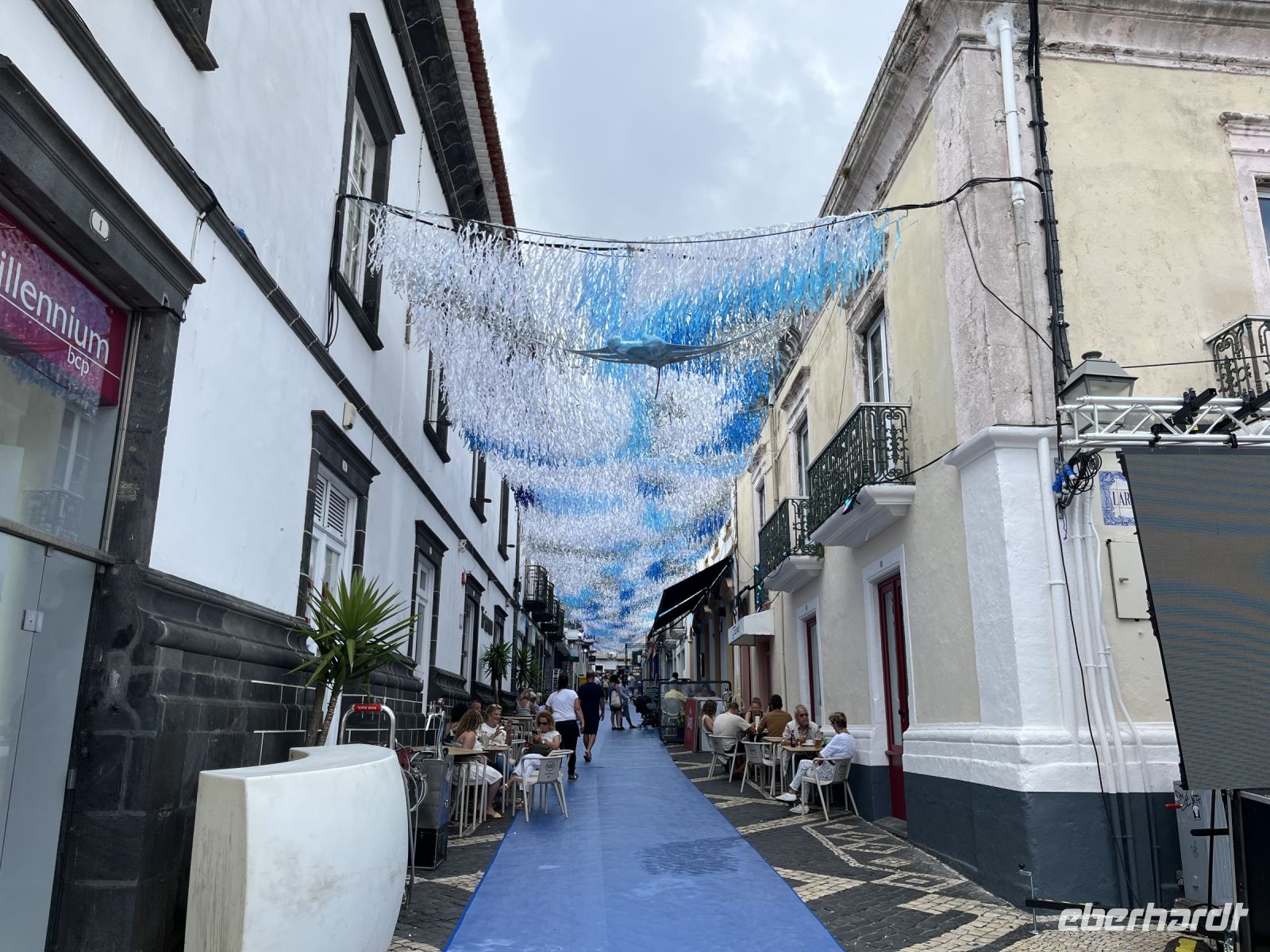 geschmückte Straßen in Ponta Delgada