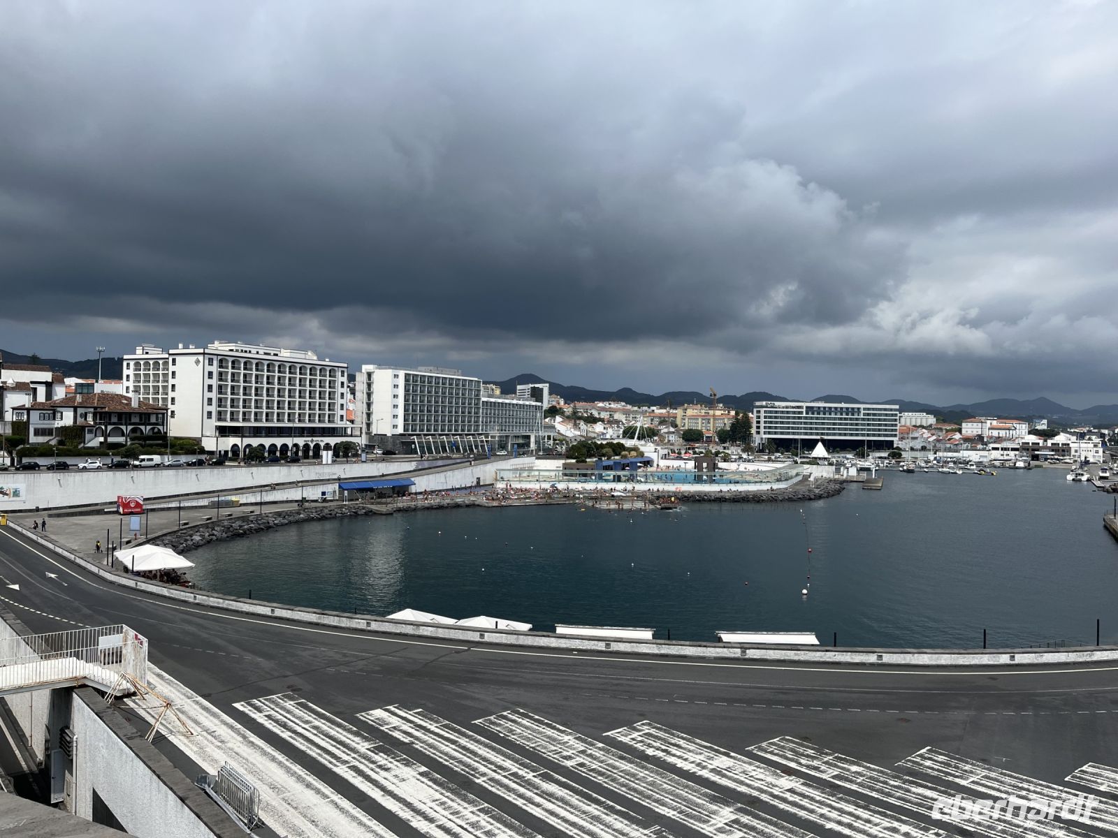Blick auf unser Hotel Marina Atlantico