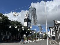 geschmückte Straßen in Ponta Delgada