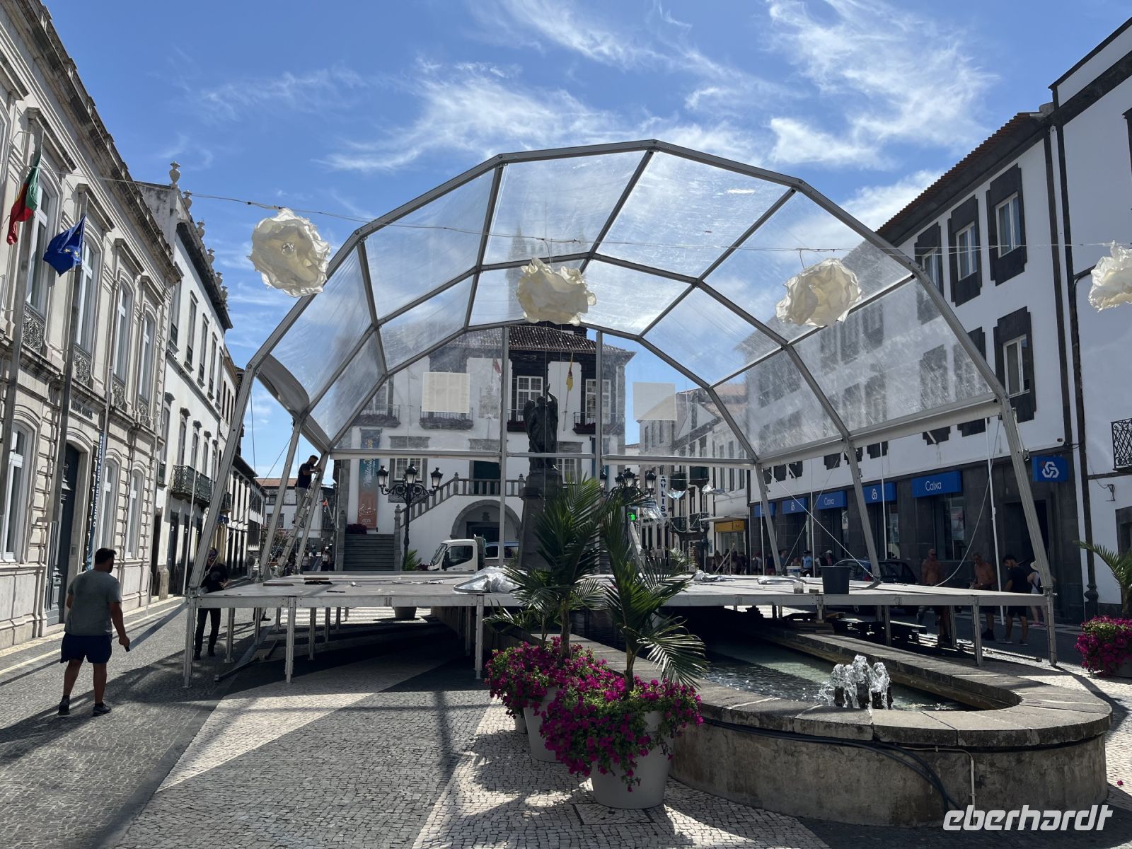 geschmückte Straßen in Ponta Delgada