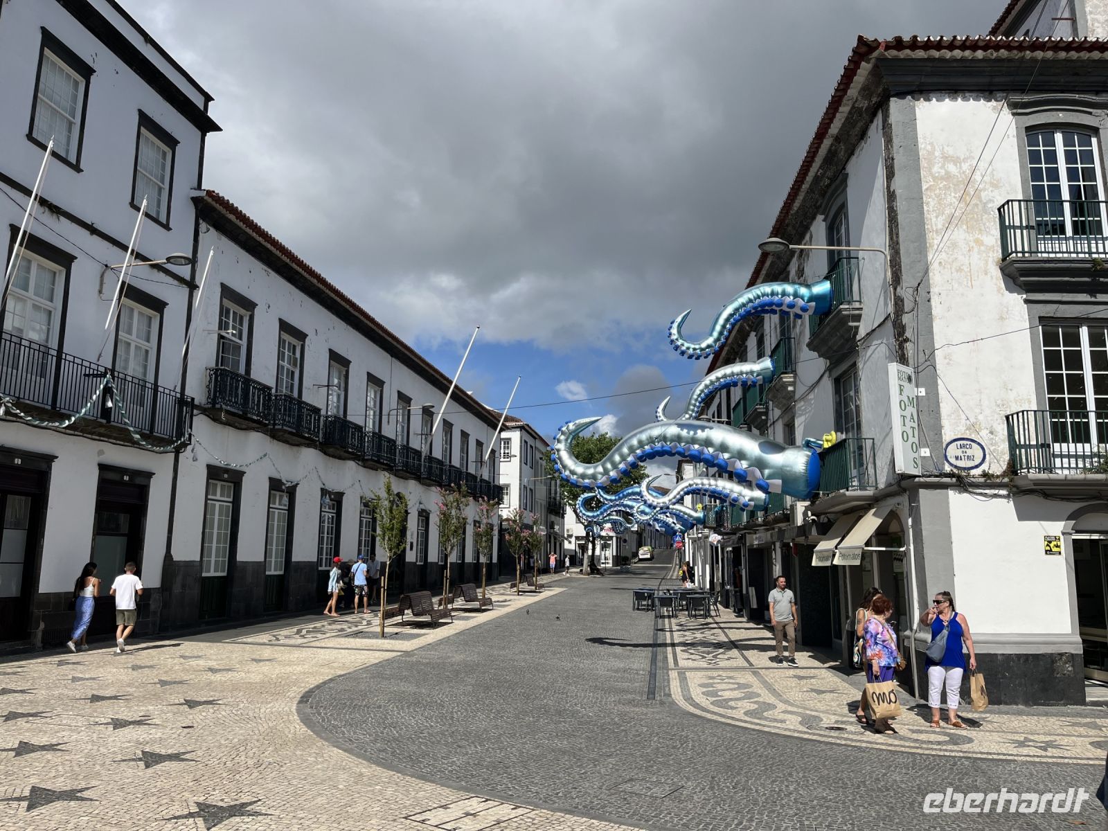 geschmückte Straßen in Ponta Delgada