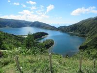 Lagoa do Fogo vom Miradouro  - São Miquel, Azoren