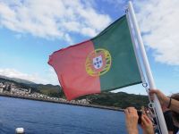 Überfahrt mit Fähre von Horta, Faial auf die Insel Pico, Azoren