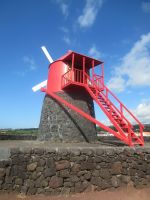 Windmühle als Aussichtsturm - Pico, Azoren 
