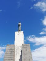 Die Statue von Cristo Rei auf  Miradoura da Facho, Terceira, Azoeren