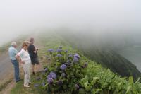 Sao Miguel: Blick auf die Seen Lagoa Azul und Lagoa Verde 