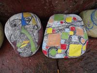 Santana - bemalte Steine