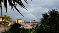 Regenbogen vom Hotel aus fotografiert