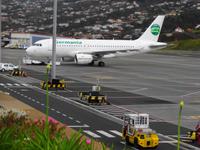 Unsere Germania-Maschine kurz vor dem Abflug