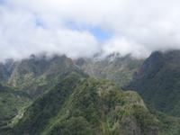 Aussichtspunkt Balcoes - vernebelter Blick auf den Pico Ruivo ( höchste Berg Madeiras)