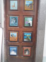 bunte Straßentür Funchal