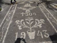 Mosaik vor der Pfarrkirche in Sao Vicente