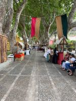 Kleine Marktstände beim Mittelaltermarkt in Machico