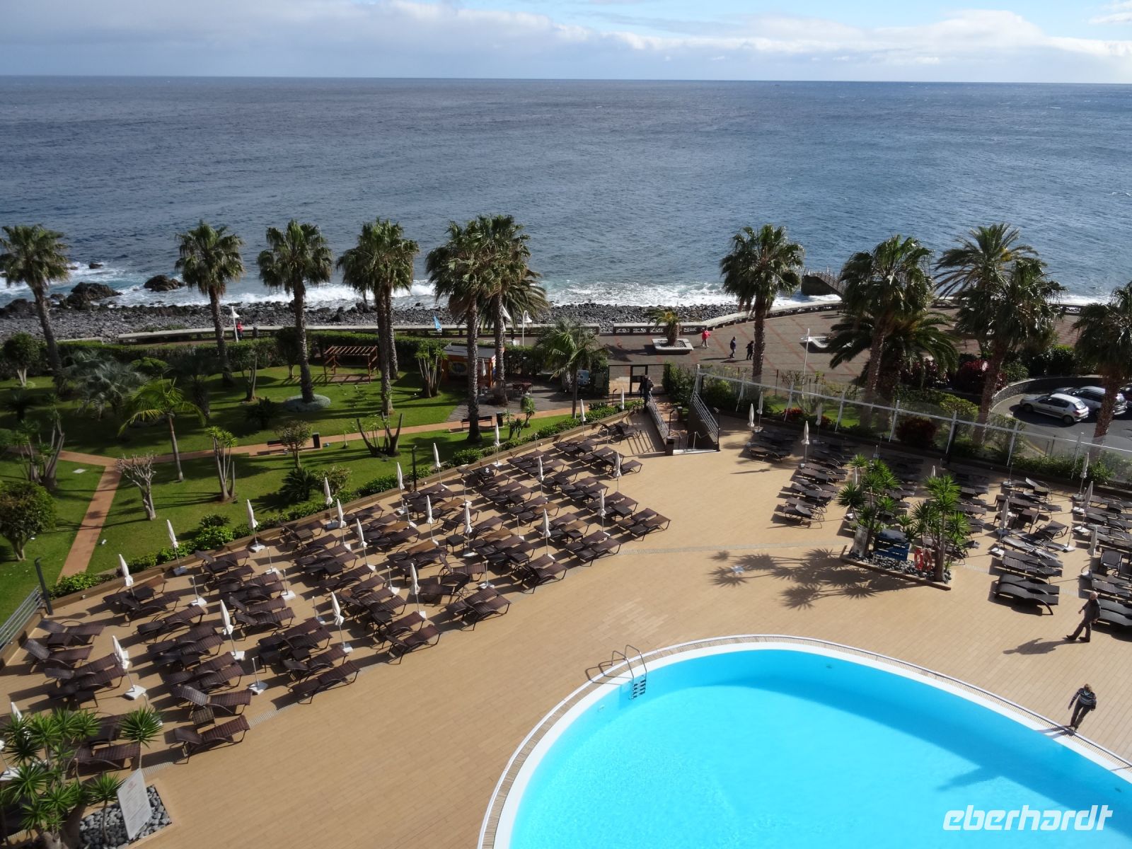 Blick vom Balkon des Hotels