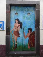 Funchal - bemalte Türen in der Rua Santa Maria