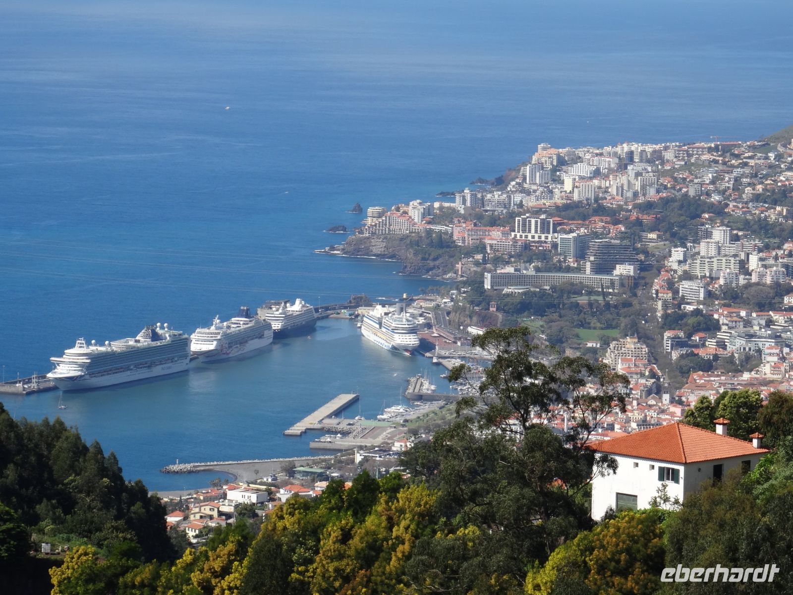 Quinta do Palheiro - Blick auf den Hafen von Funchal