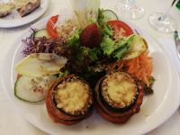 Abendessen von der Speisekarte