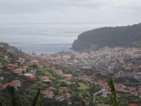 Blick auf Machico vom Levada Weg