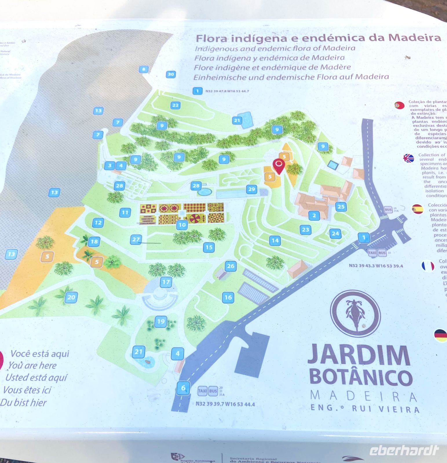 Lageplan Botanischer Garten