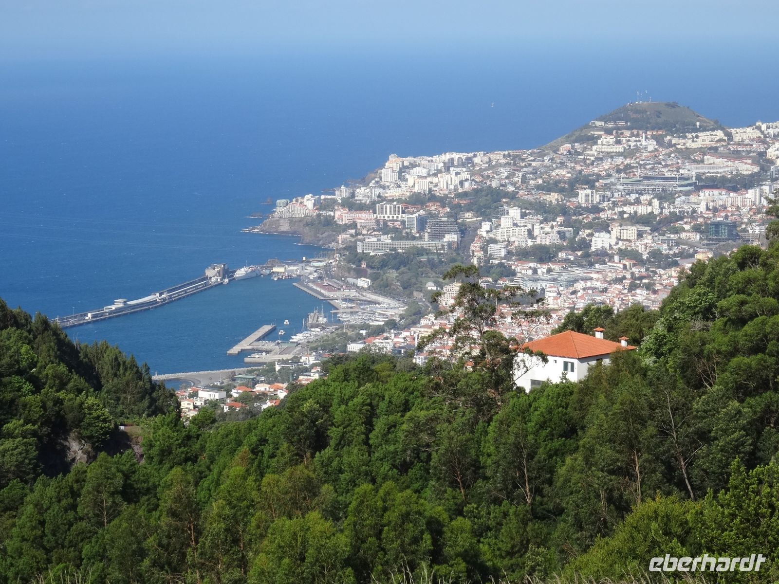 Blandy's Garten - Blick auf Funchal mit Hafen