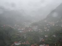 Levada - Wanderung - Blick auf das neblige verregnete Marocos