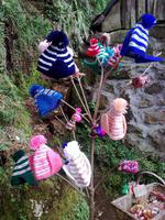 Typisch madeirensische Strickmützen