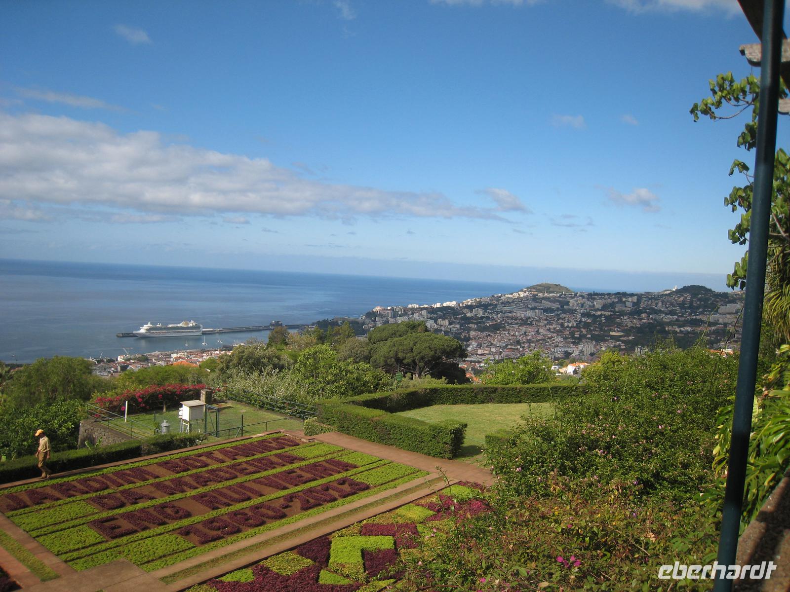 Blick über den Bot.Garten auf Funchal