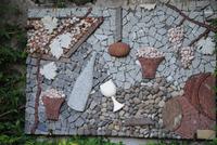 Mosaik aus den auf Madeira vorkommenden Steinen