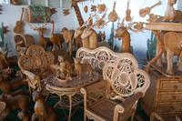 Verkaufsausstellung für Korbwaren in Camacha