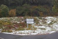 über Nacht hat es in den Bergen geschneit