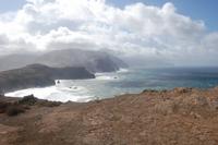 es regnet von unten nach oben am östlichsten Ende Madeiras