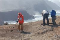 es regnet von unten nach oben am östlichsten Ende Madeiras