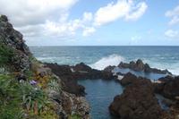 die Meeresschwimmbecken aus Lavagestein in Porto Moniz
