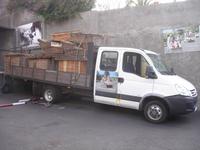 Rücktransport der Korbschlitten