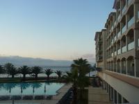 Unser Hotel am frühen Morgen