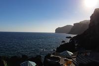 Blick auf das Meer vom Fischrestaurant Atlantis