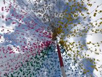 Madeira, Straßenschmuck beim Weinfest in Estreito da Camara de Lobos