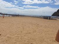 Madeira, Flugzeug am Strand von Machico