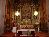 im Inneren der Wallfahrtskirche in Monte